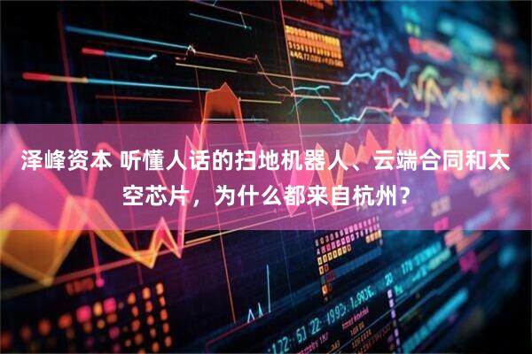 泽峰资本 听懂人话的扫地机器人、云端合同和太空芯片，为什么都来自杭州？
