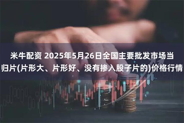 米牛配资 2025年5月26日全国主要批发市场当归片(片形大、片形好、没有掺入股子片的)价格行情
